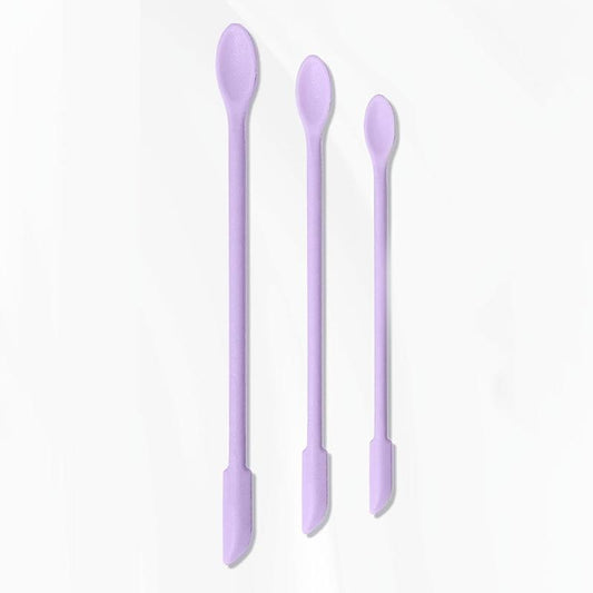 3pcs Multifunctional Makeup Spatulas Set Double Ended Silicone Scraper