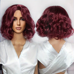 Short Bob Wavy Hair Wigs Bouncy Fluffy Hair Replacement Wigs for Women