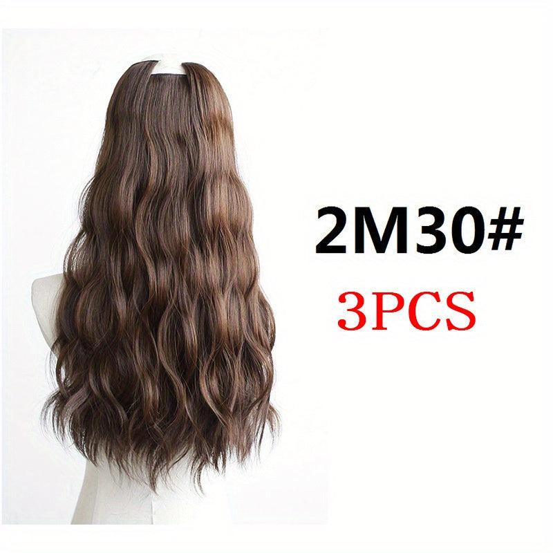 3pcs Long Curly Wavy Hair Extensions Patch for Women