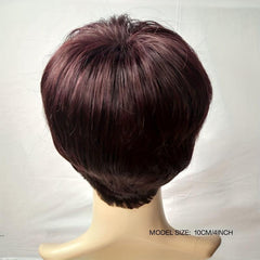 10 16 Cm Mixed Short Pixie Cut Wigs With Bangs Synthetic Fiber Hair Replacement