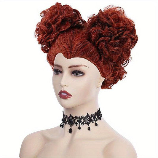 Curly Wavy Cosplay Wig Synthetic Hair Replacement for Anime Halloween Party