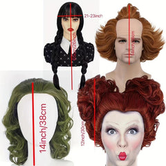 Curly Wavy Cosplay Wig Synthetic Hair Replacement for Anime Halloween Party