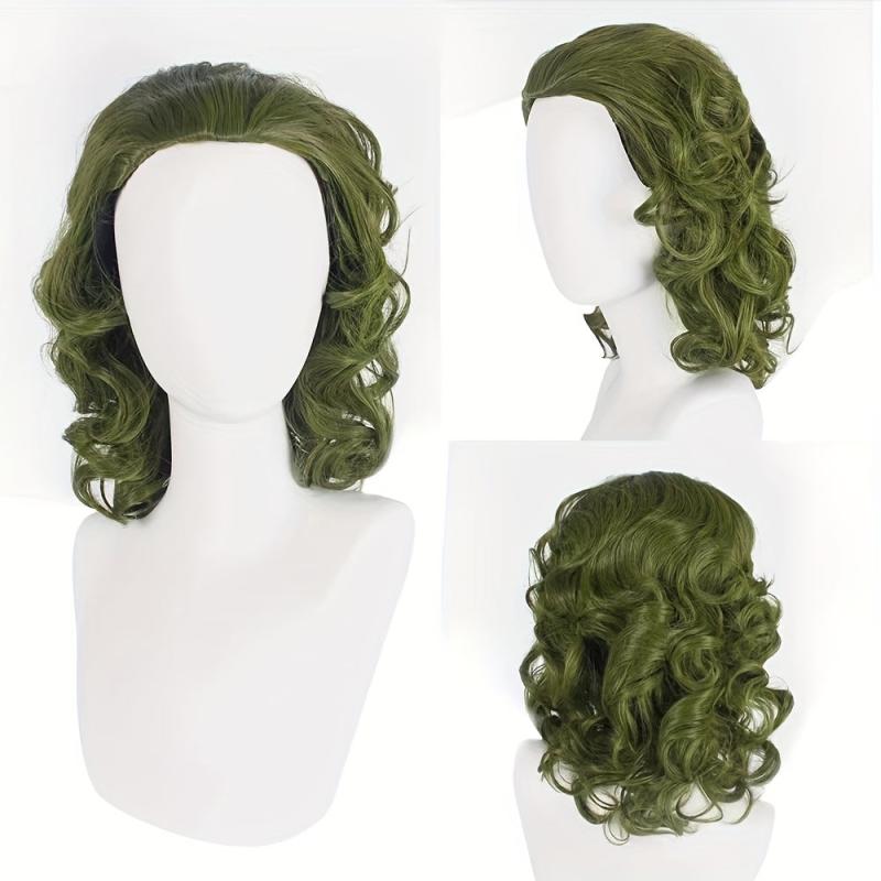 Curly Wavy Cosplay Wig Synthetic Hair Replacement for Anime Halloween Party