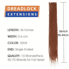 10 Strands Double Ended Dreadlock Extensions Blonde 60-96 Cm