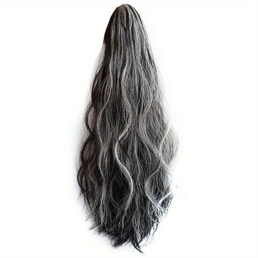 Long Curly Ponytail Hairpiece With Claw 40 Synthetic Hair Extensions for Women