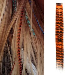 45 72 Cm Straight Synthetic Feather Clip In Hair Extensions