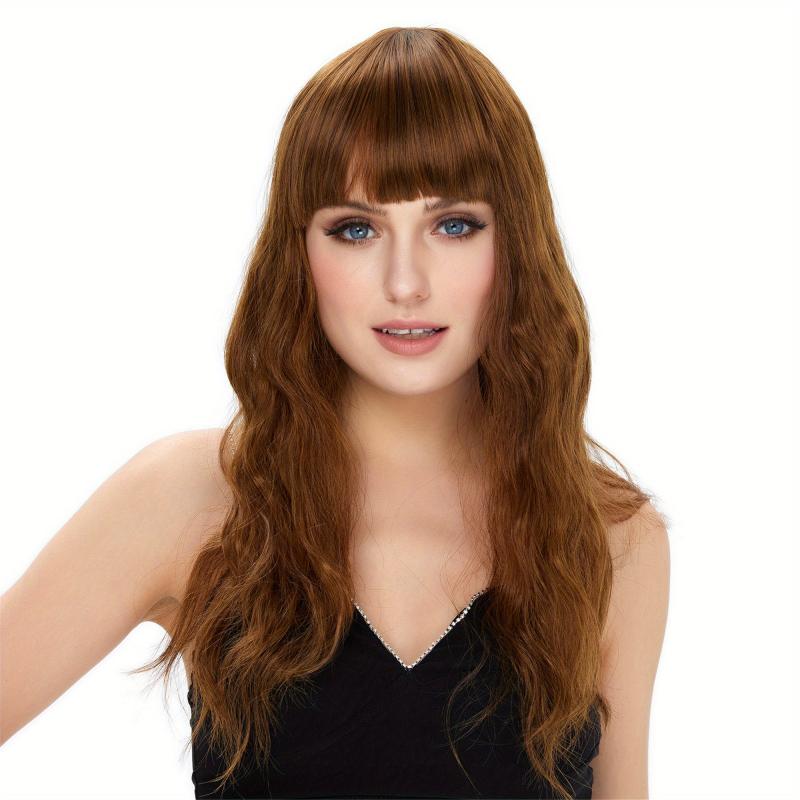 STfantasy Blonde Ombre Wig Natural Wave Long Curly Synthetic Hair