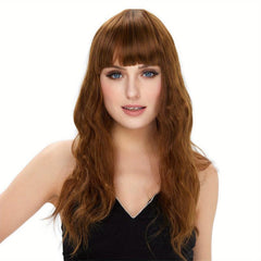 STfantasy Blonde Ombre Wig Natural Wave Long Curly Synthetic Hair
