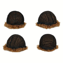 Brown Afro Kinky Curly Hair Wigs For Men