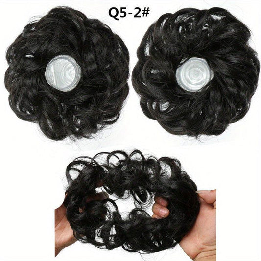 Donut Hair Buns Updo Chignon with Elastic Hair Rope Synthetic Hair Extensions