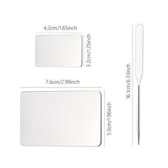 Makeup Foundation Spatula Stainless Steel Finger Ring Palette Stick Scraper