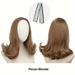 Half Wig Synthetic None Lace Heat Resistant Wig For Women 180 Density