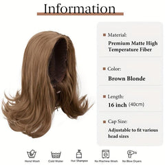 Half Wig Synthetic None Lace Heat Resistant Wig For Women 180 Density