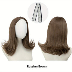 Half Wig Synthetic None Lace Heat Resistant Wig For Women 180 Density