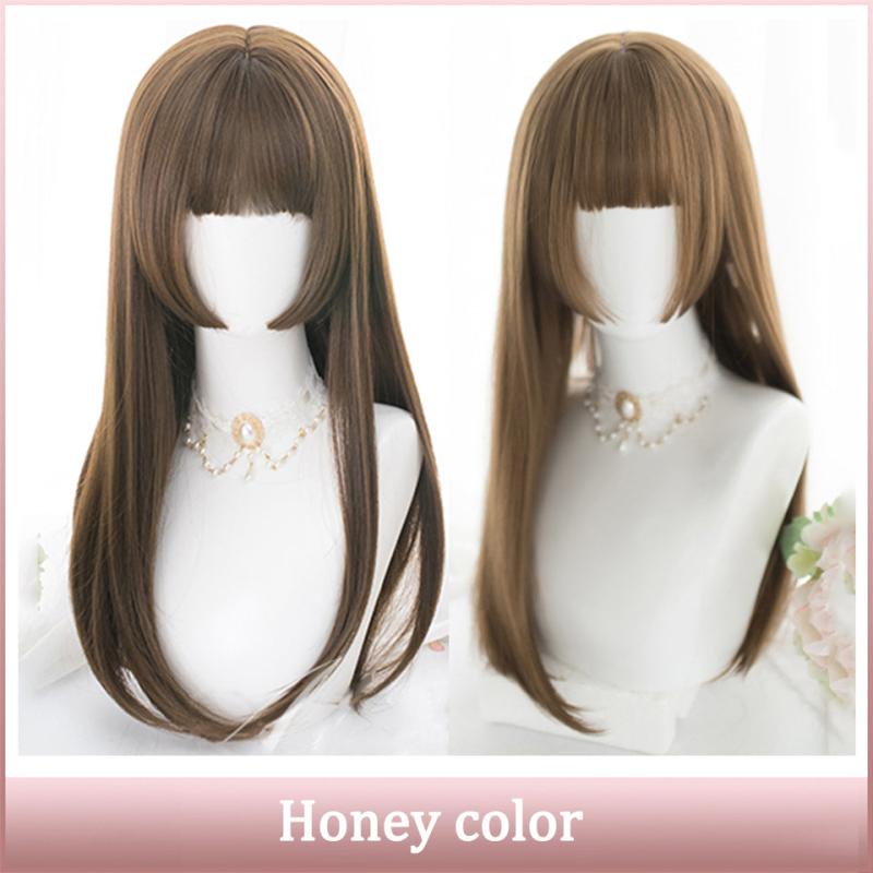 Long Straight Lolita Wig Natural Multi-Color Hair