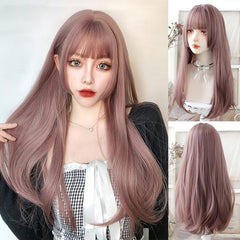 Long Straight Lolita Wig Natural Multi-Color Hair