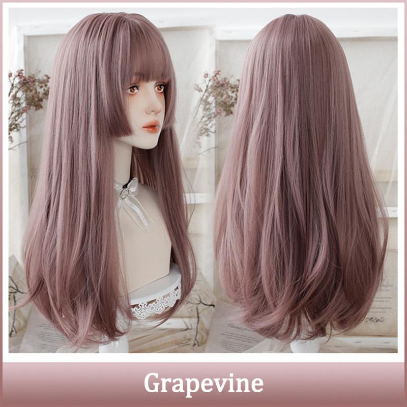 Long Straight Lolita Wig Natural Multi-Color Hair