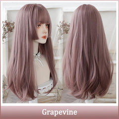 Long Straight Lolita Wig Natural Multi-Color Hair