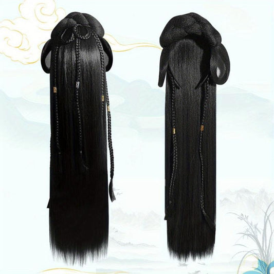 Chinese Style Headband Wig Synthetic Clip In Extensions