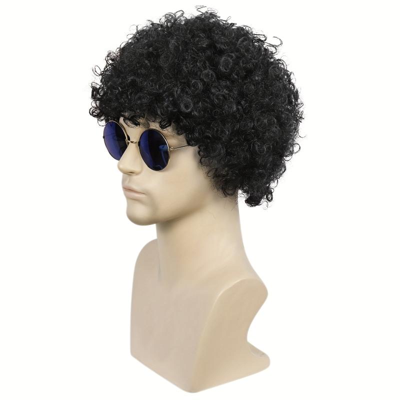 Short Curly Wig For Men Boys Halloween Costume