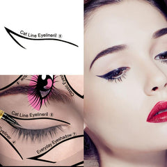 Eyeliner Cards Set, 6-in-1 Eyeshadow & Eyeliner Tools for Makeup