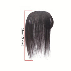 Human Hair Topper With Bangs Clip In Overhead Bangs Natural Hair Fringe