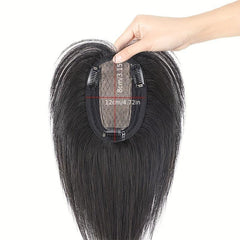 Human Hair Topper With Bangs Clip In Overhead Bangs Natural Hair Fringe