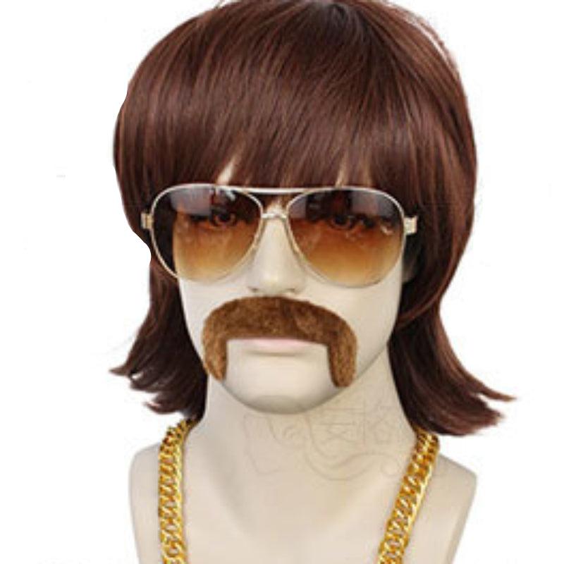Short Wavy Men's Afro Wig for 70's Costume Party