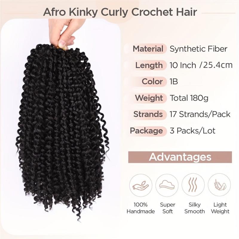 3 Packs Spring Twist Hair Braids Faux Locs Crochet Hair Extensions