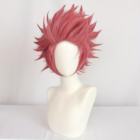 Spiky Dark Pink Anime Cosplay Wig + Wig Cap