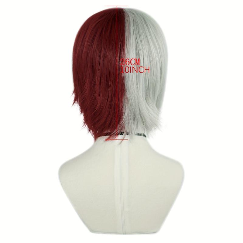 Red Synthetic Cosplay Wig For Halloween + 1pc Wig Cap