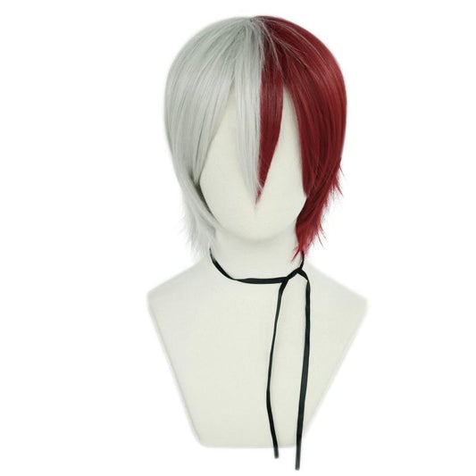 Red Synthetic Cosplay Wig For Halloween + 1pc Wig Cap