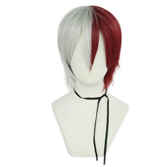 Red Synthetic Cosplay Wig For Halloween + 1pc Wig Cap