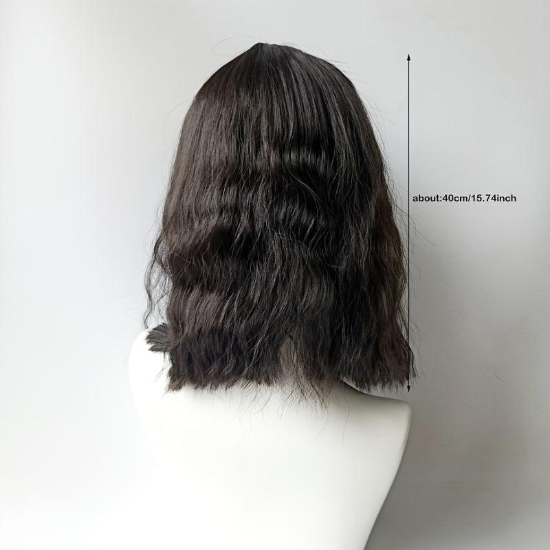 Men's Shoulder Length Curly Hair Wig Handsome Corn Perm European American Fiber