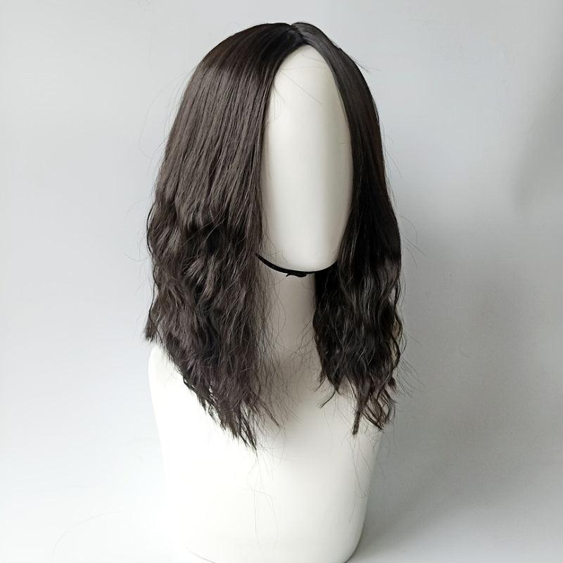 Men's Shoulder Length Curly Hair Wig Handsome Corn Perm European American Fiber