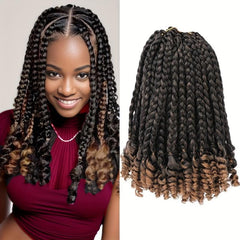 6 Packs Curly Ends Crochet 25 4 Cm Omber Bob Box Braid Crochet Hair