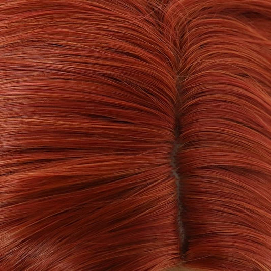 Orange Wavy Wig Synthetic Wigs For Women + Wig Cap Heat Resistant