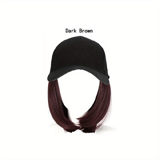 Short Straight Bob Cut Wig Highlight Synthetic Wig