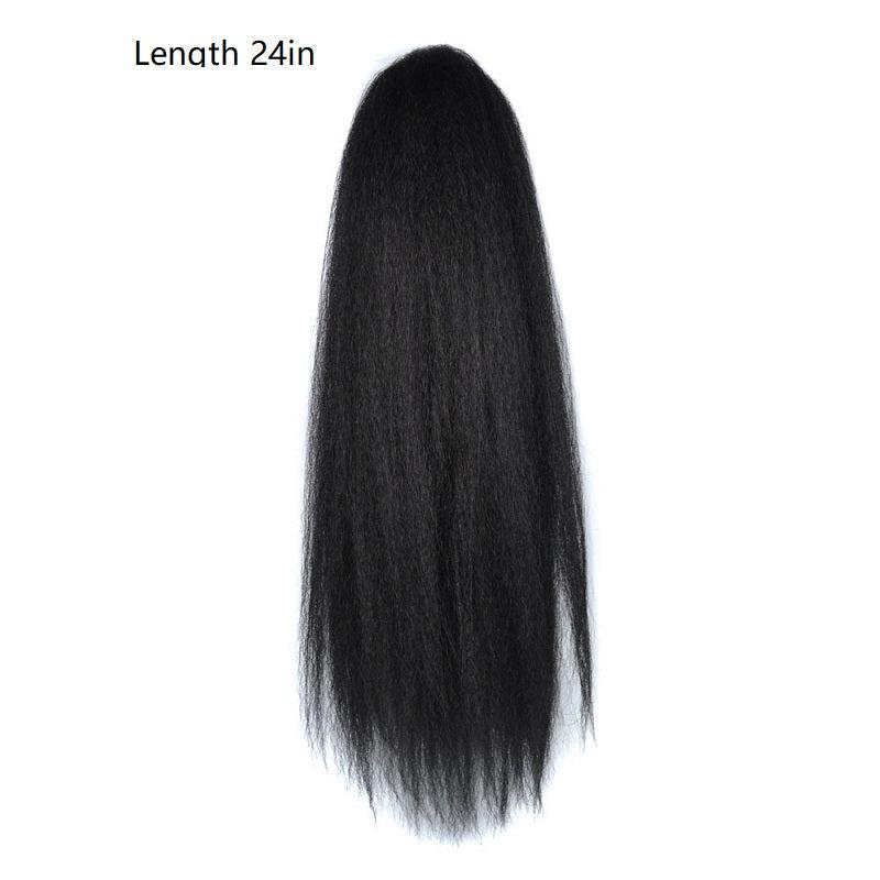 Long Curly Straight Drawstring Ponytail For Women