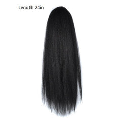 Long Curly Straight Drawstring Ponytail For Women