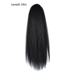 Long Curly Straight Drawstring Ponytail For Women