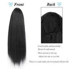 Long Curly Straight Drawstring Ponytail For Women