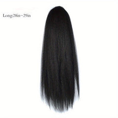 Long Curly Straight Drawstring Ponytail For Women