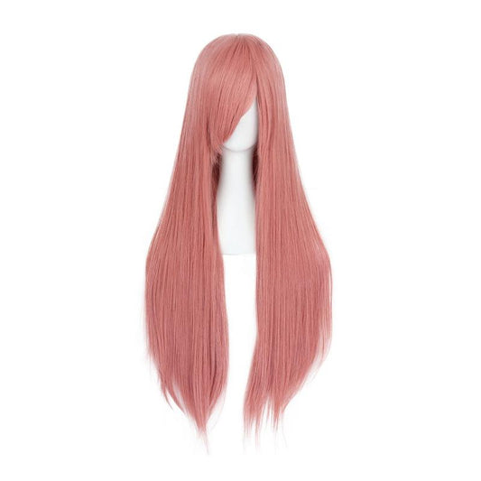 Long Pink Straight Synthetic Cosplay Wig For Halloween
