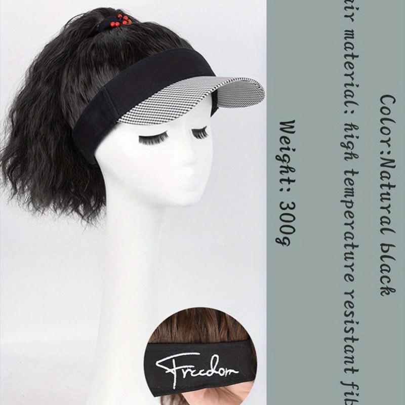 Baseball Cap with 40-64 cm Synthetic Ponytail Extensions Wig for Daily Use