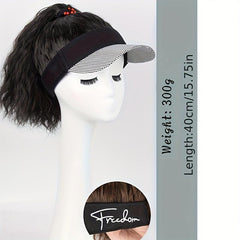 Baseball Cap with 40-64 cm Synthetic Ponytail Extensions Wig for Daily Use