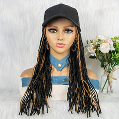 Synthetic Braided Hair Wigs With Baseball Cap 55-88 cm