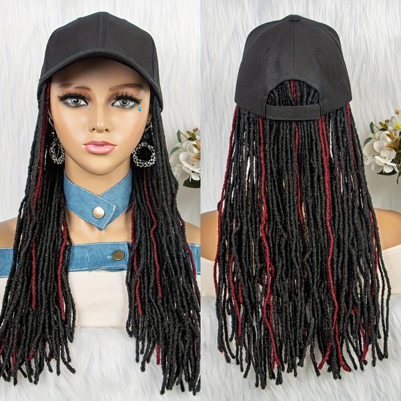 Synthetic Braided Hair Wigs With Baseball Cap 55-88 cm