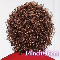 Soft Afro Curly Kinky Hair Wig For Women Girls Synthetic Rose Net Wig