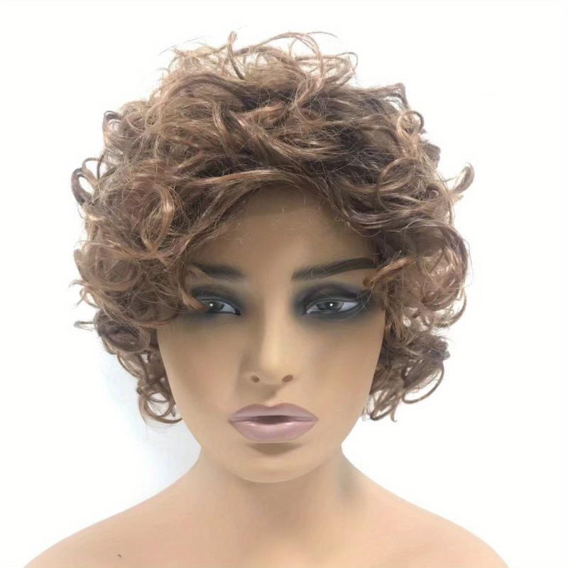 Soft Afro Curly Kinky Hair Wig For Women Girls Synthetic Rose Net Wig